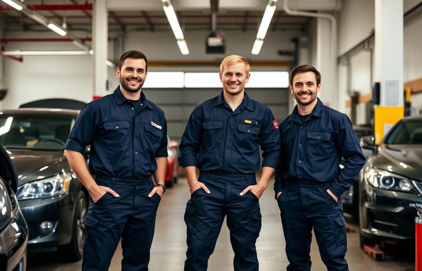 Équipe de mécaniciens du Garage MLS